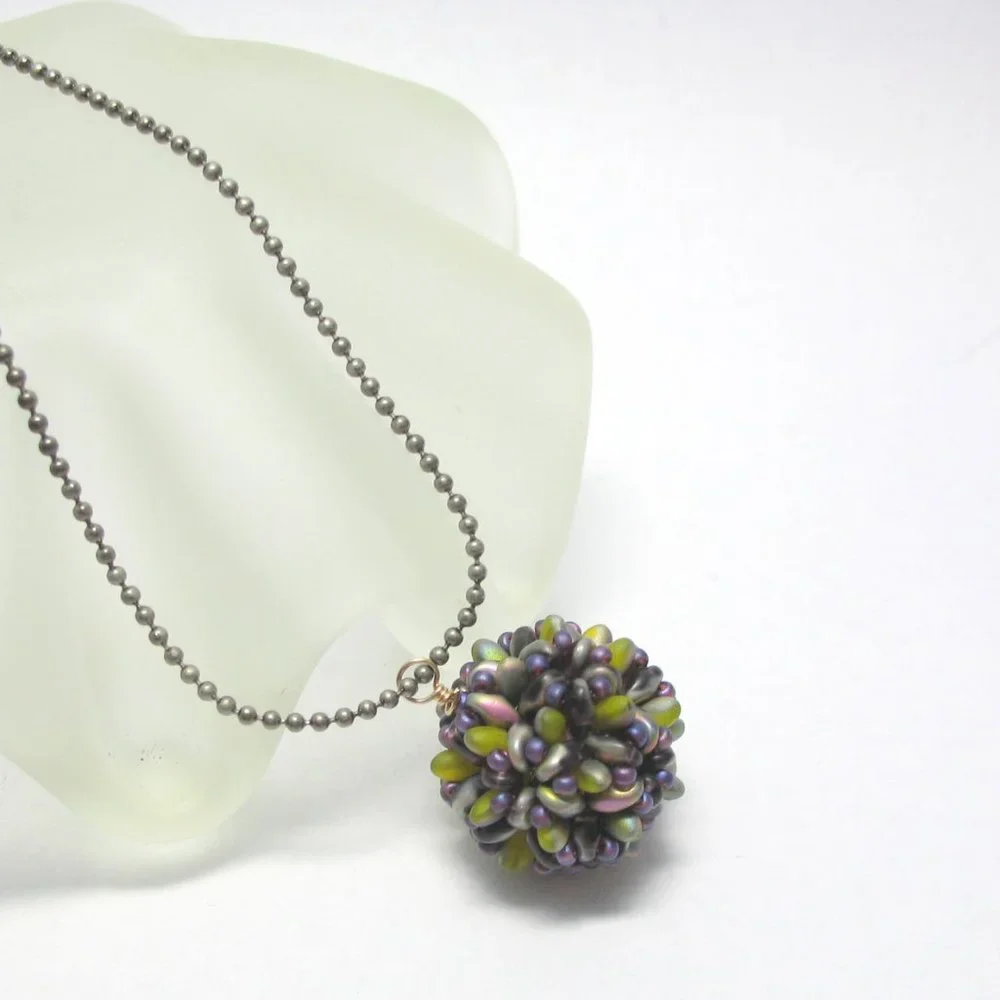 Handwoven Beaded bead necklace